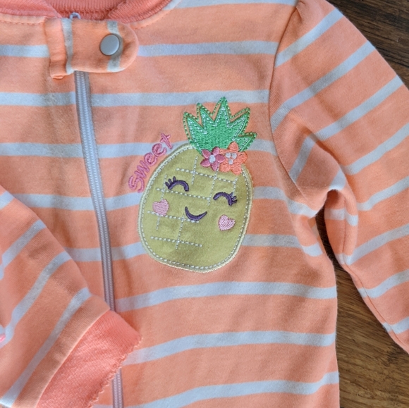 2 infant footie pajama playsuits - Picture 3 of 8